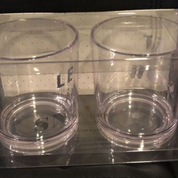 Kate Spade LET IT SNOW Drinkware Set/2 Clear - Picture 3 of 3